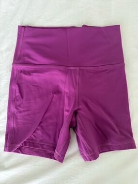 Lulu Lemon High-Rise Women’s Biker Shorts in Magenta